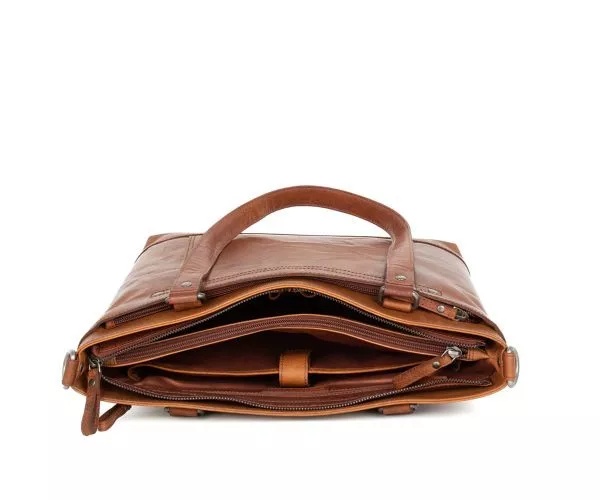Leren Shopper - Rachelle - Brandy Cognac - Afbeelding 4