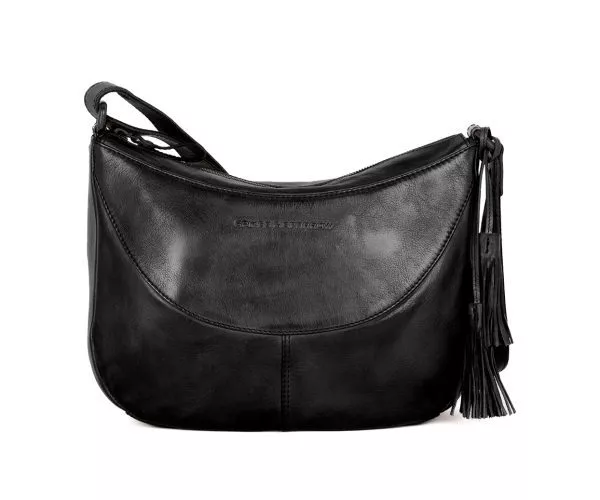 Leren Crossbodytas - Elliana - Zwart