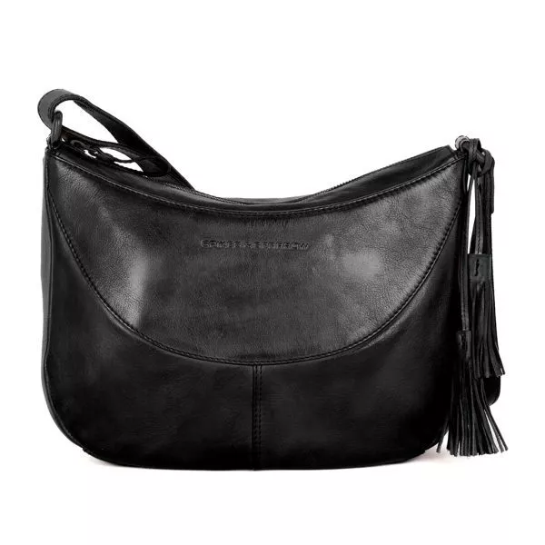Leren Crossbodytas - Elliana - Zwart
