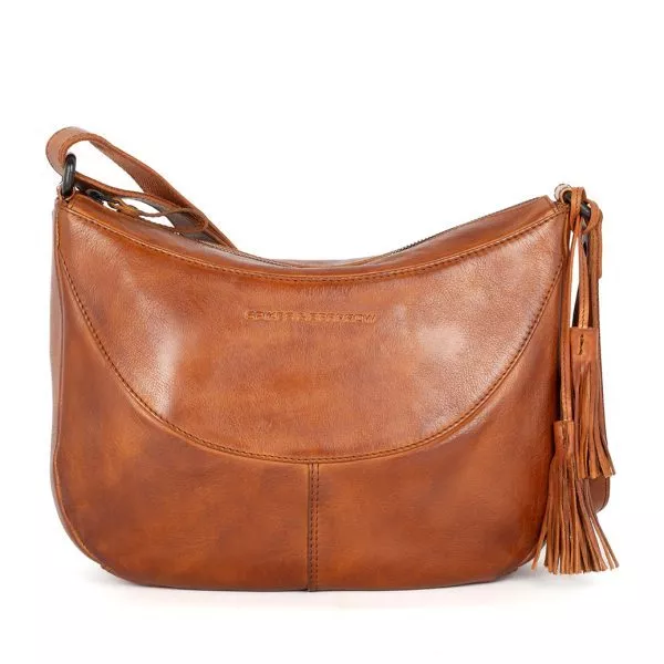 Leren Crossbodytas - Elliana - Brandy Cognac