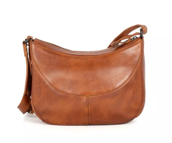 Leren Crossbodytas - Elliana - Brandy Cognac - Afbeelding 4