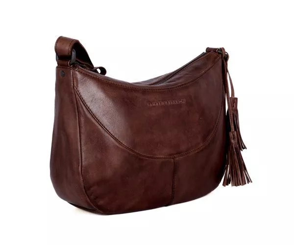 Leren Crossbodytas - Elliana - Donkerbruin - Afbeelding 3