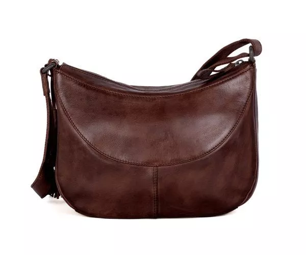 Leren Crossbodytas - Elliana - Donkerbruin - Afbeelding 4