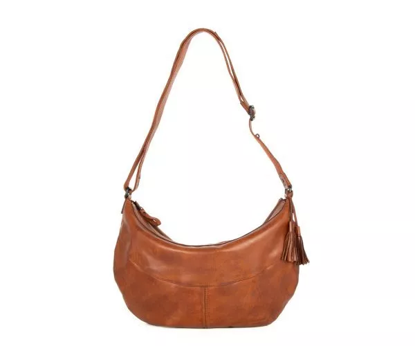 Leren Crossbodytas - Sian - Brandy Cognac