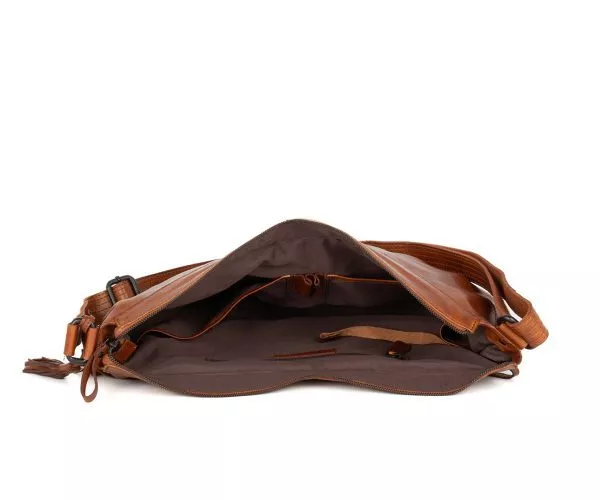 Leren Crossbodytas - Sian - Donkerbruin - Afbeelding 5