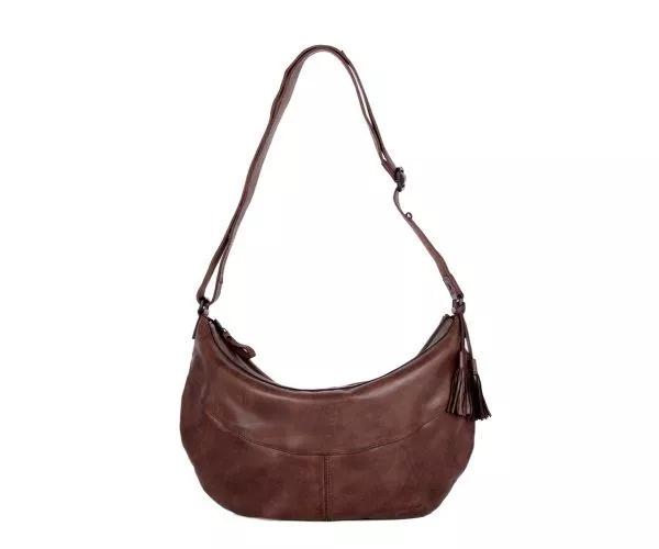 Leren Crossbodytas - Sian - Donkerbruin