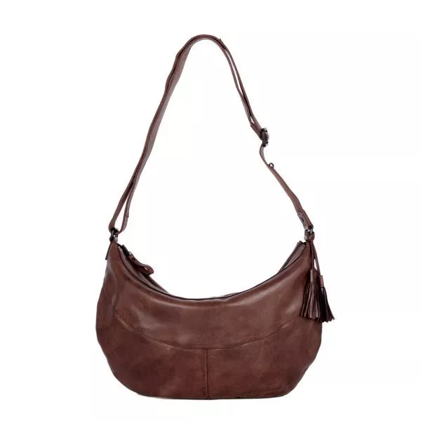 Leren Crossbodytas - Sian - Donkerbruin