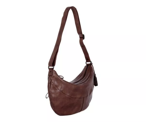 Leren Crossbodytas - Sian - Donkerbruin - Afbeelding 3