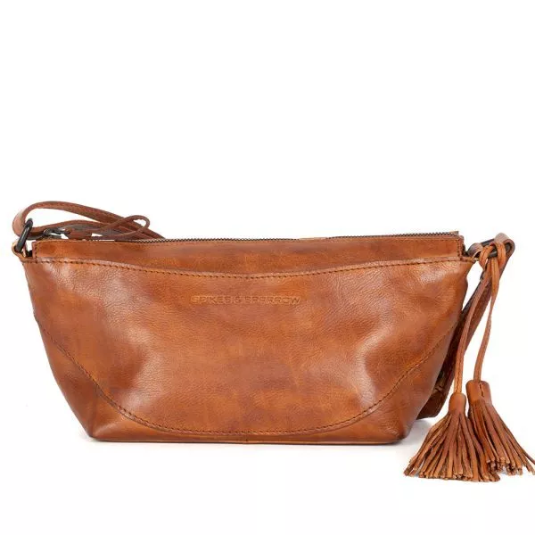 Leren Crossbodytas - Piperel - Brandy Cognac