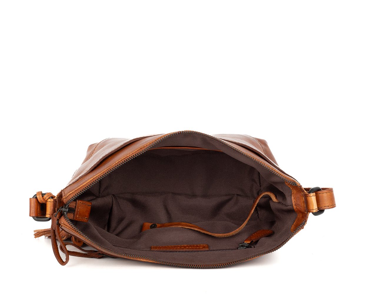 Sac à bandoulière en cuir Piperel Brandy Cognac