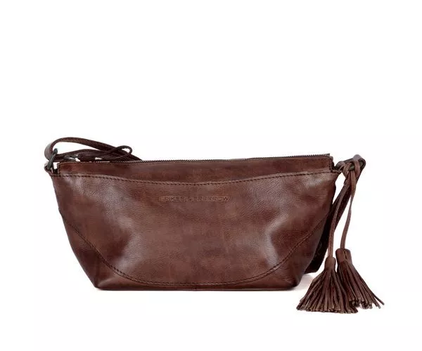 Leren Crossbodytas - Piperel - Donkerbruin