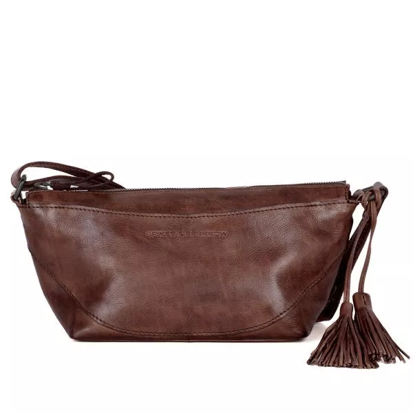 Leren Crossbodytas - Piperel - Donkerbruin