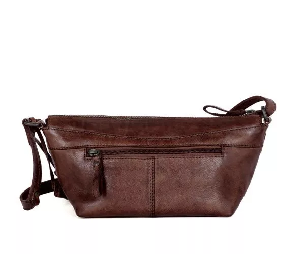 Leren Crossbodytas - Piperel - Donkerbruin - Afbeelding 3