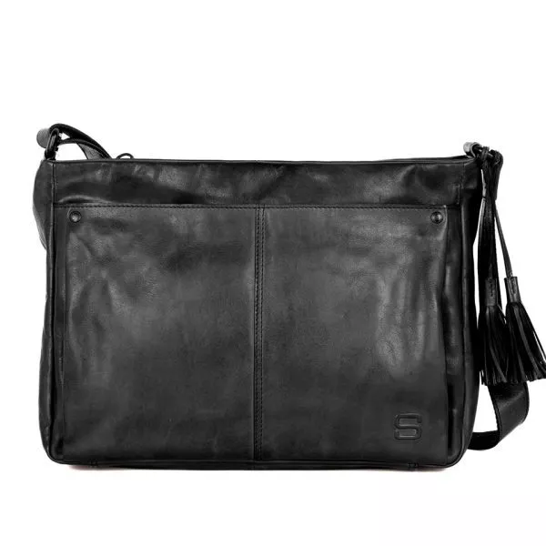 Leren Crossbodytas - Charmayne - Zwart