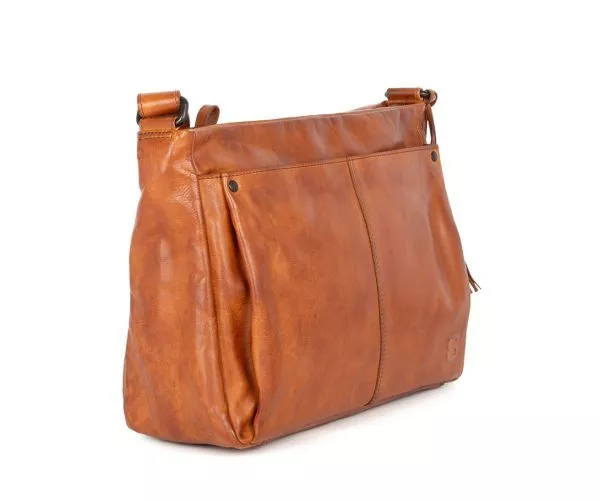 Leren Crossbodytas - Charmayne - Brandy Cognac - Afbeelding 2