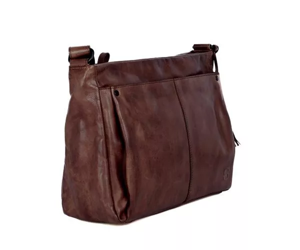 Leren Crossbodytas - Charmayne - Donkerbruin - Afbeelding 2