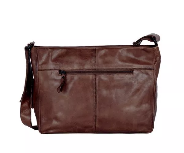 Leren Crossbodytas - Charmayne - Donkerbruin - Afbeelding 3