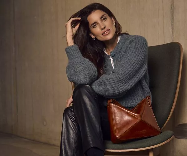 Leren Crossbodytas - Lilla - Zwart - Afbeelding 2