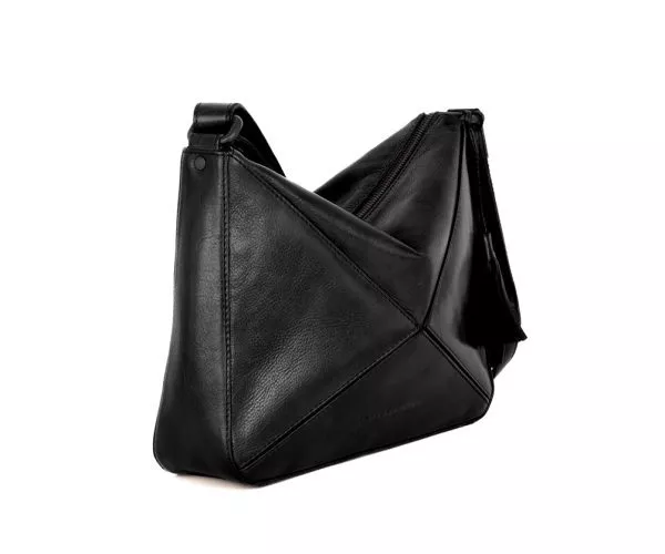 Leren Crossbodytas - Lilla - Zwart - Afbeelding 3