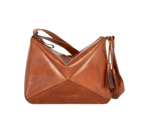 Leren Crossbodytas - Lilla - Brandy Cognac