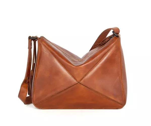 Leren Crossbodytas - Lilla - Brandy Cognac - Afbeelding 4