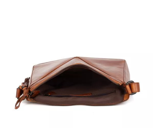 Leren Crossbodytas - Lilla - Zwart - Afbeelding 5