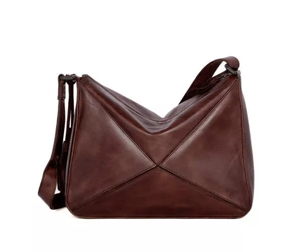 Leren Crossbodytas - Lilla - Donkerbruin - Afbeelding 4