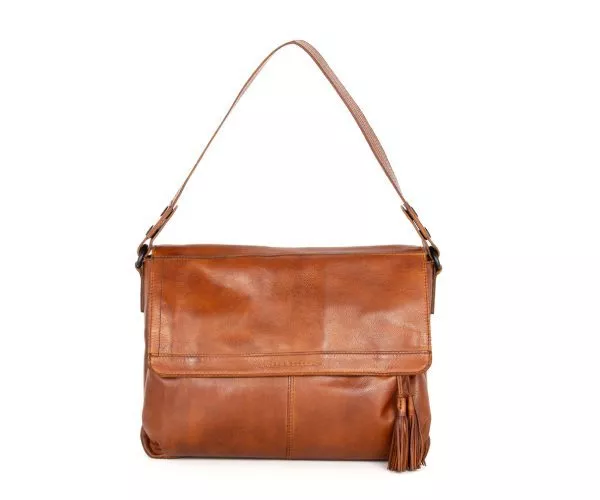 Leren Laptop Schoudertas - Lorin - Brandy Cognac - Afbeelding 5