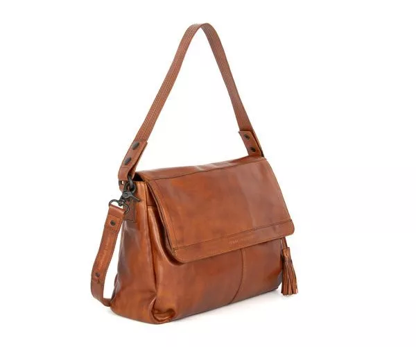 Leren Laptop Schoudertas - Lorin - Brandy Cognac - Afbeelding 2