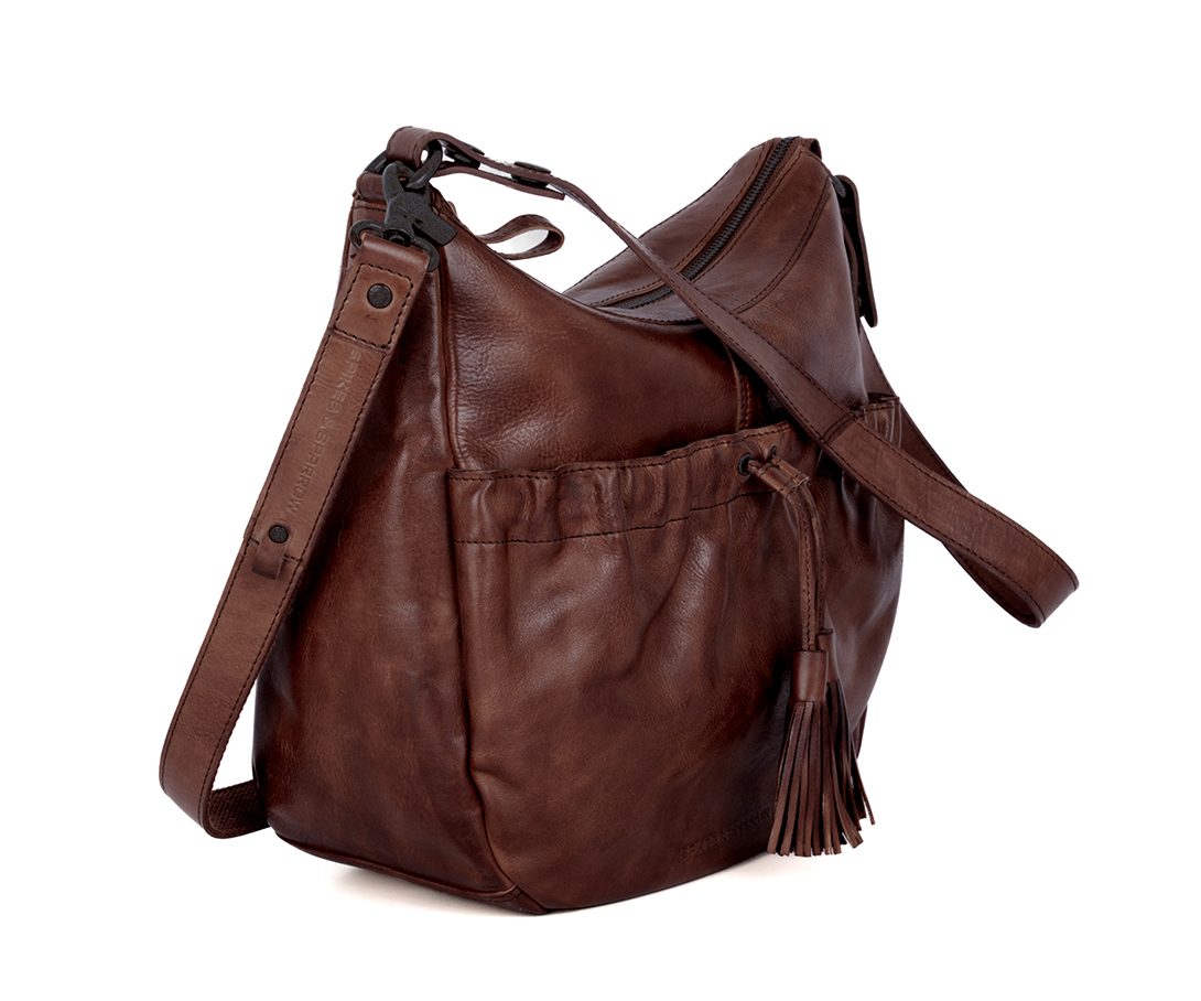 Leather Shoulder Bag - Jinny - Dark Brown