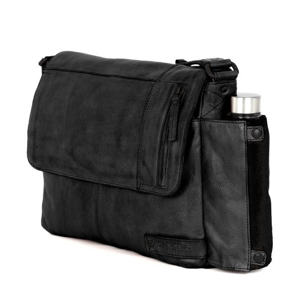 Leren Laptoptas - Deen - Zwart