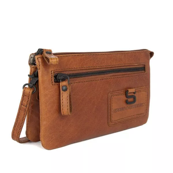 Leren Crossbodytas / Clutch - Alma - Brandy