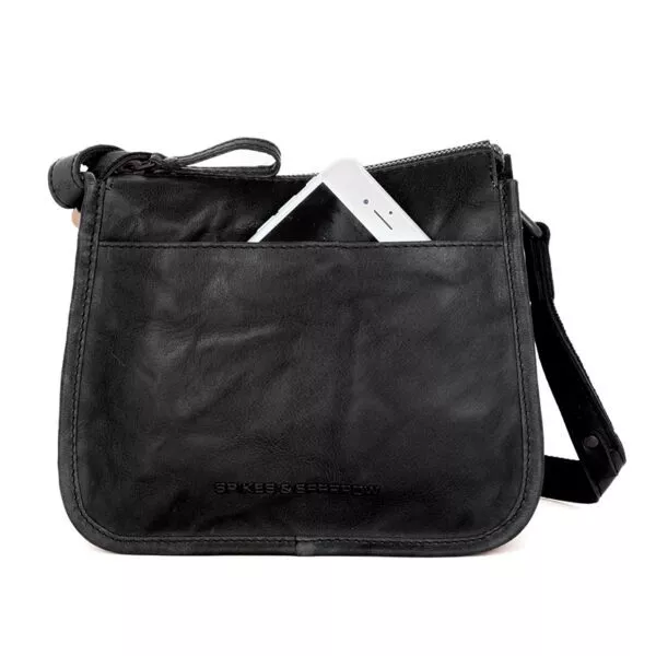 Leren Crossbodytas - Joy - Zwart