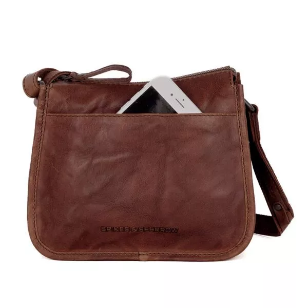 Leren Crossbodytas - Joy - Donkerbruin