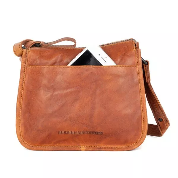 Leren Crossbodytas - Joy - Brandy