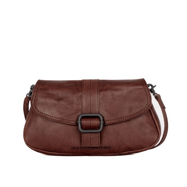 Leren Mini Crossbody / Heuptas - Sylvie - Donkerbruin