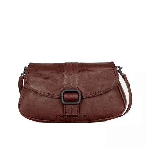 Leren Mini Crossbody / Heuptas - Sylvie - Donkerbruin
