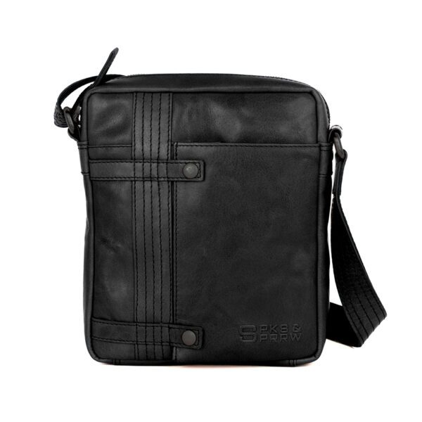 Leren Crossbodytas - Benn - Zwart