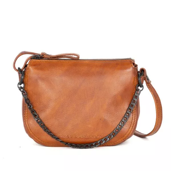 Leren Mini Crossbodytas - Delaine - Brandy