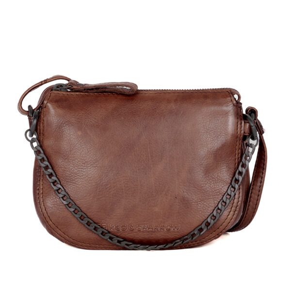 Leren Mini Crossbodytas - Delaine - Donkerbruin