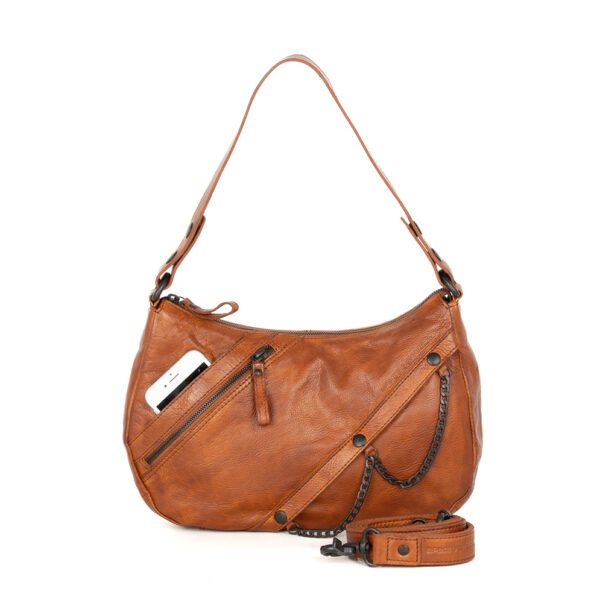 Leren Schouder / Crossbodytas - Jadeline - Brandy
