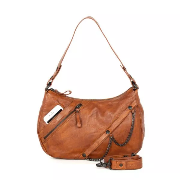 Leren Schouder / Crossbodytas - Jadeline - Brandy