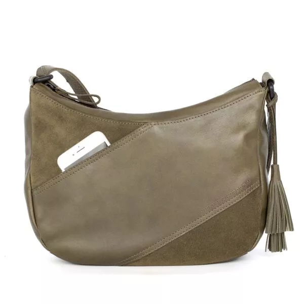 Leren Crossbodytas - Lorain - Groen