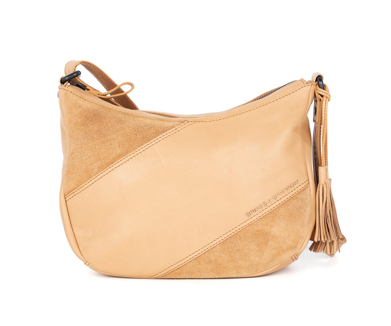 Leather Crossbody Bag - Lorain - Camel