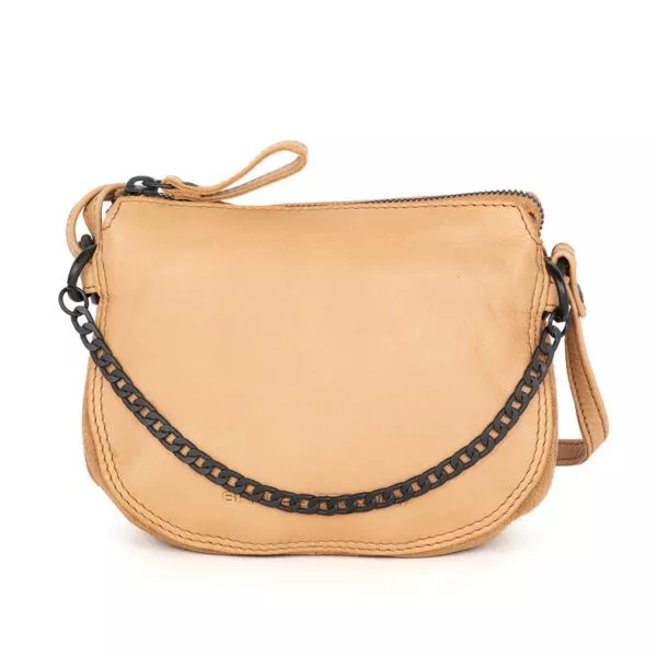 Leren Mini Crossbodytas - Delaine - Camel