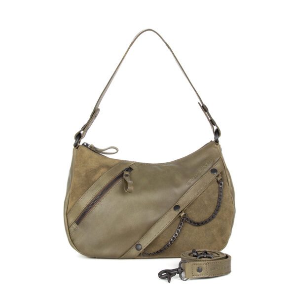 Leren Schouder / Crossbodytas - Jadeline - Green
