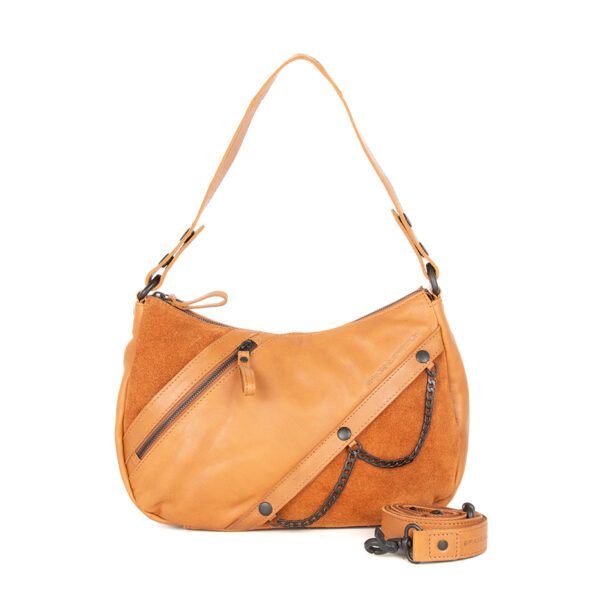 Leren Schouder / Crossbodytas - Jadeline - Brandy