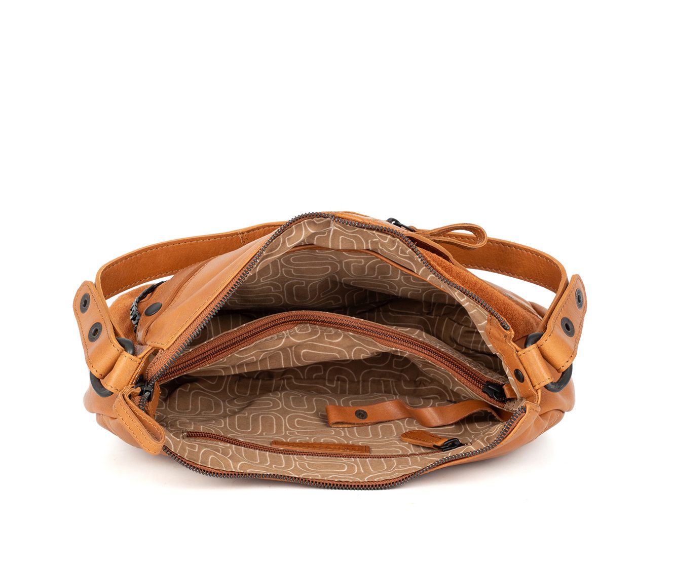 Leather Shoulder/Crossbody bag - Jadeline - Brandy