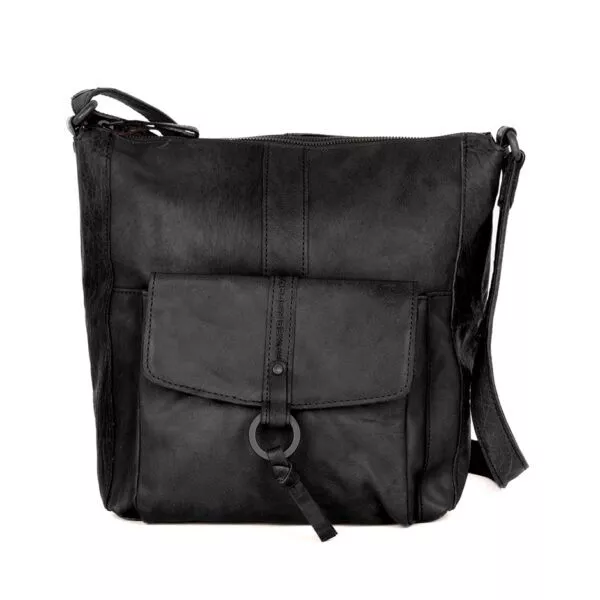 Leren Crossbodytas - Sierra - Zwart