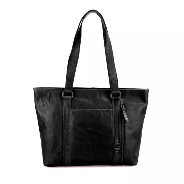 Leren Shopper - Gabby - Zwart
